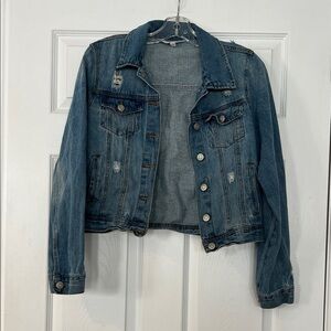 Ci Sono distressed Blue Jean Jacket